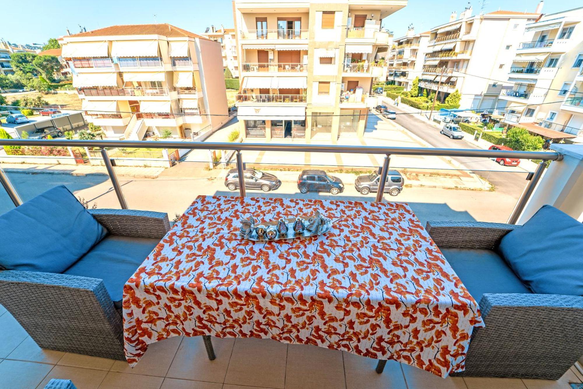 Luxury And Sunny Apartment 250 Mts From The Beach!! Peraía Dış mekan fotoğraf